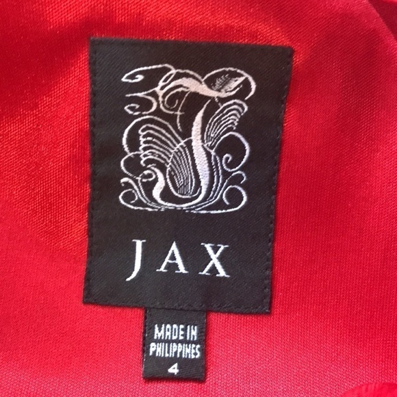 JAX sleeveless lace jewel sheath dress size 4 red - Picture 11 of 12